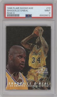 Shaquille O'Neal from the 1996-97 Flair Showcase  set graded by PSA and given an overall grade of 9.