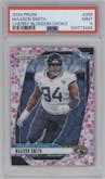 Maason Smith from the 2024 Panini Prizm set featuring a Choice Cherry Blossom Prizm parallel graded by PSA and given an overall grade of 9.