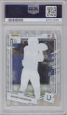 Anthony Richardson from the 2023 Clearly Donruss set featuring a Holo Rated Rookie Logo parallel graded by PSA and given an overall grade of 9.