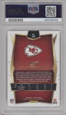 Tyreek Hill from the 2016 Panini Select set featuring a Tri-Color parallel graded by PSA and given an overall grade of 10.
