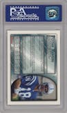 Peyton Manning from the 1998 Bowman set graded by PSA and given an overall grade of 10.
