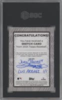 Luis Arraez from the 2024 Topps set graded by SGC and given an overall grade of 0.