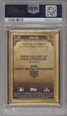 Elly De La Cruz from the 2024 Topps Gilded Collection set featuring a Onyx parallel graded by PSA and given an overall grade of 9.