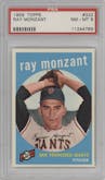 Ray Monzant from the 1959 Topps set graded by PSA and given an overall grade of 8.
