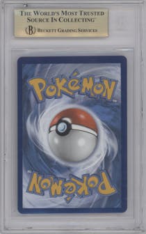 Rayquaza VMAX from the 2021 Pokemon SWSH set graded by Beckett and given an overall grade of 9.5.