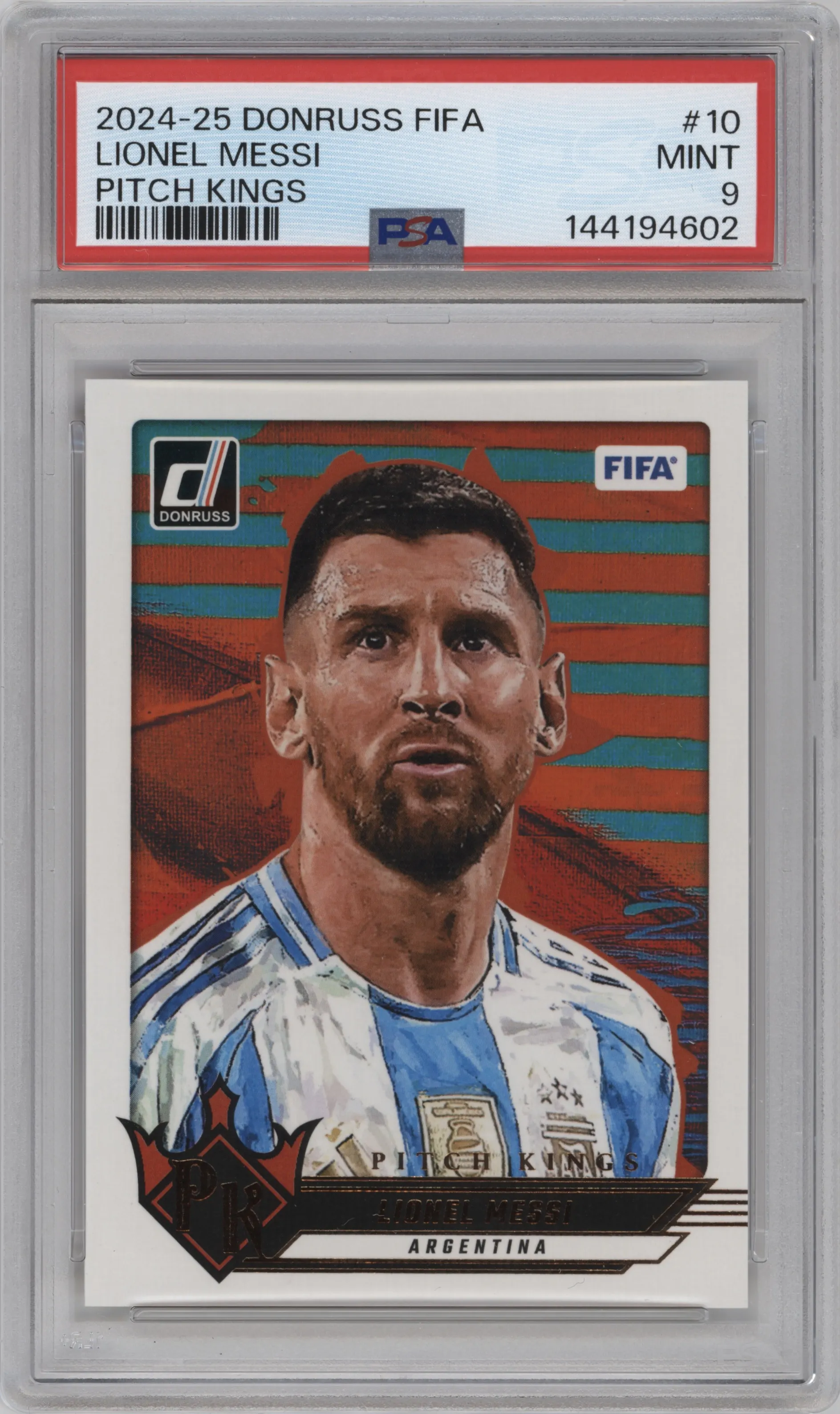 2024 Panini Donruss Pitch Kings Lionel Messi PSA 9