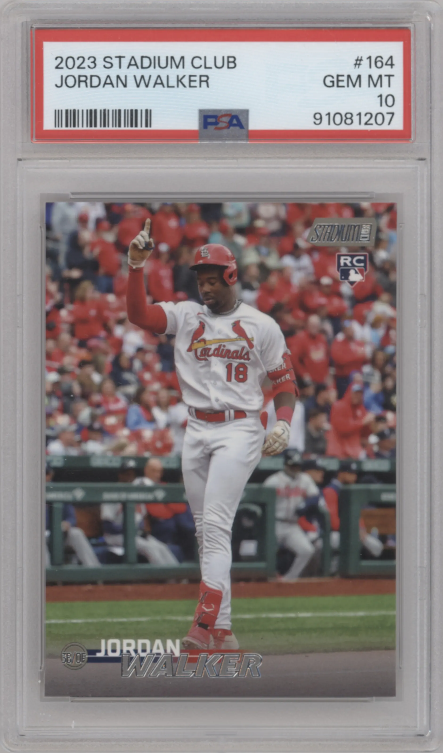 2023 Topps Stadium Club Jordan Walker #164 PSA 10
