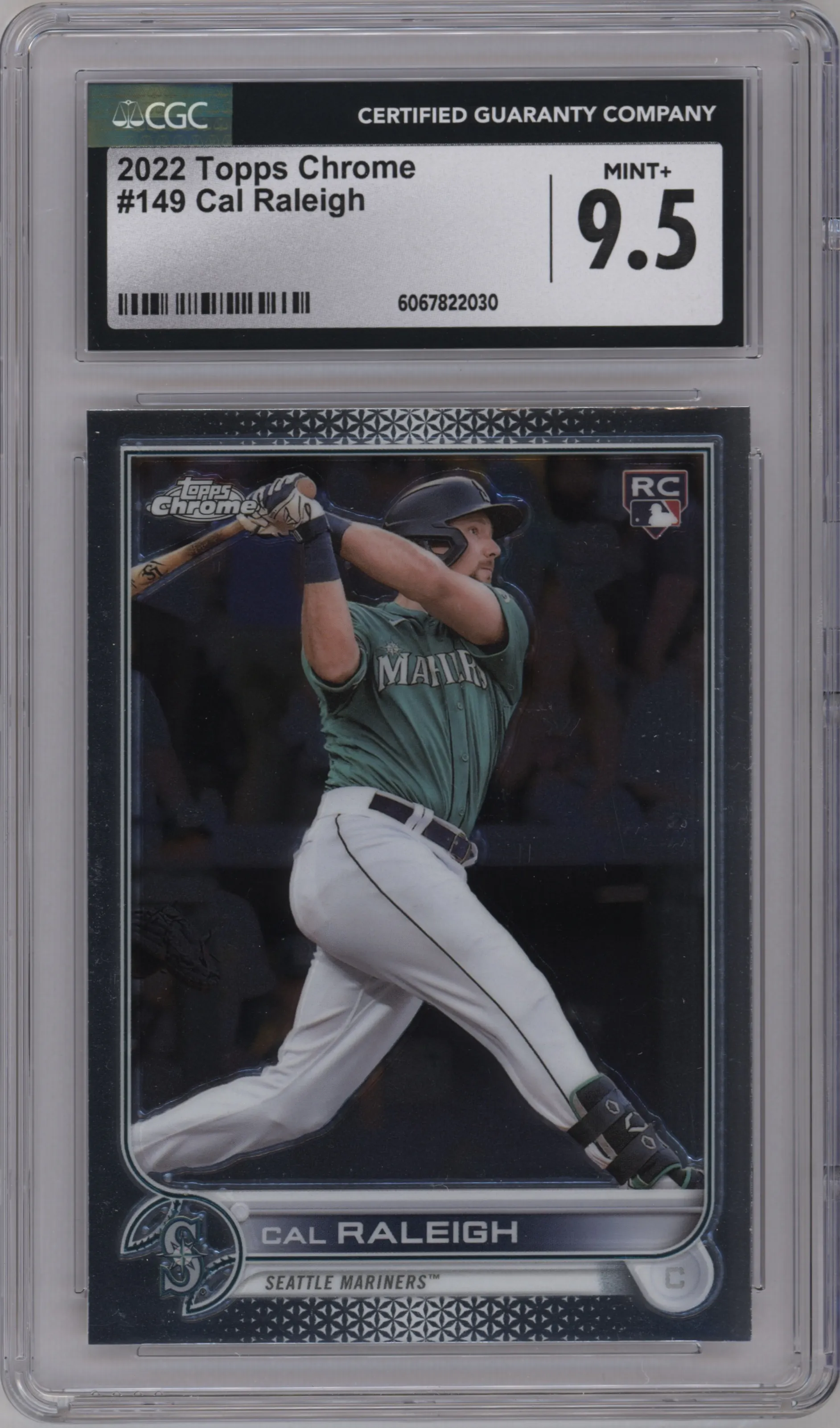 2022 Topps Chrome Cal Raleigh CGC 9.5