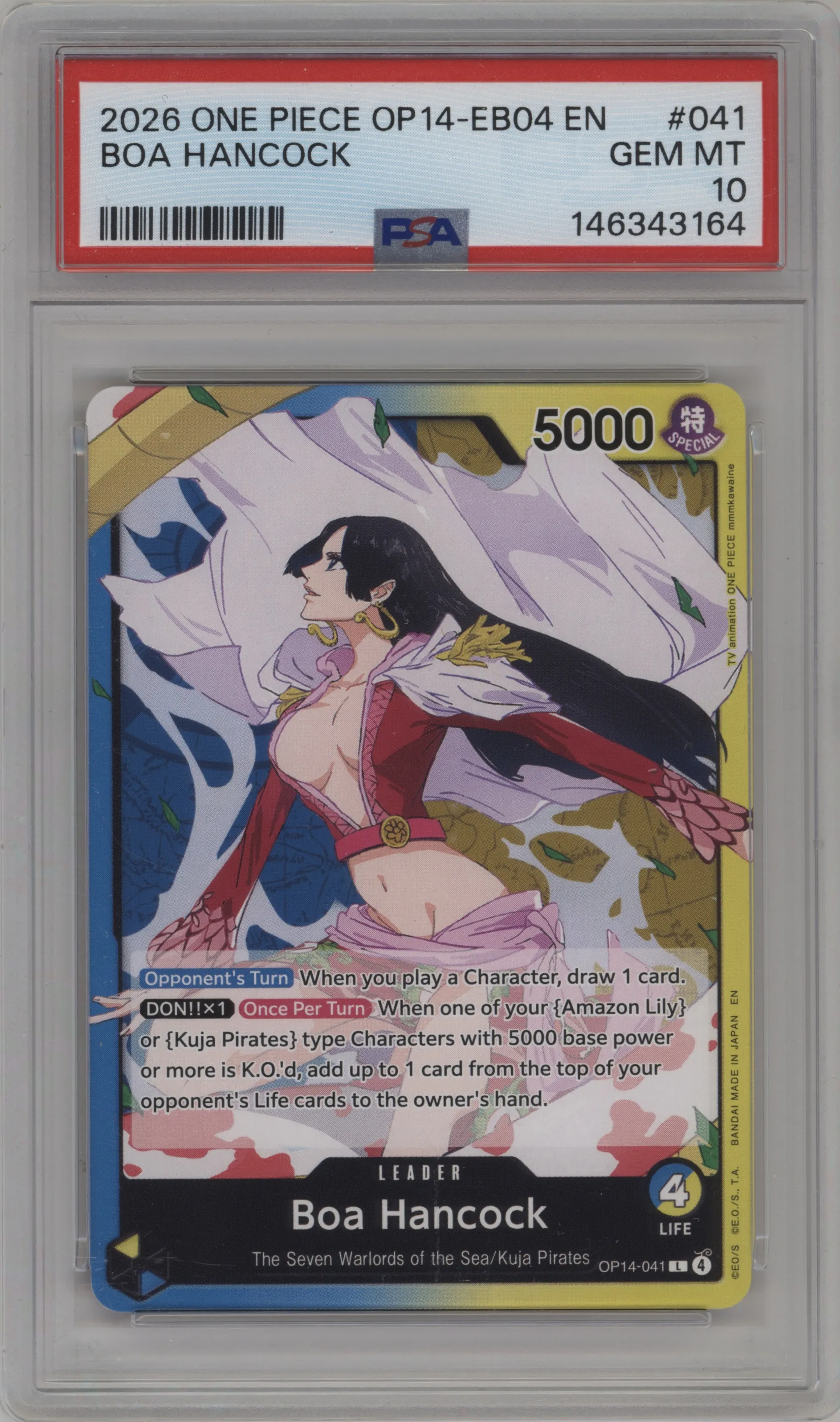 2026 One Piece The Azure Sea's Seven Boa Hancock PSA 10