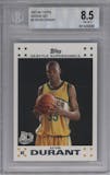 Kevin Durant from the 2007-08 Topps set graded by Beckett and given an overall grade of 8.5.