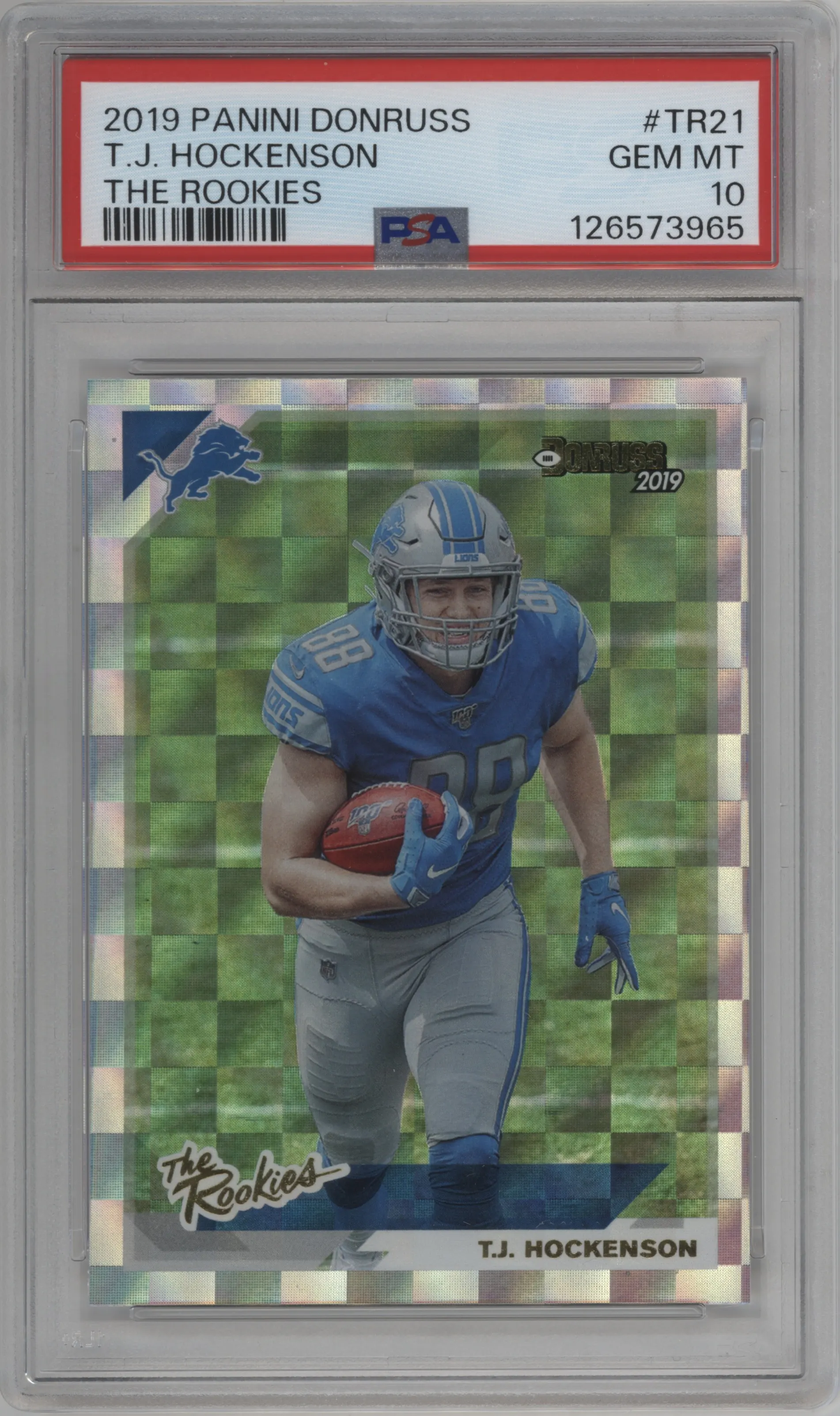 2019 Panini Donruss The Rookies T.J. Hockenson #TR-21 PSA 10