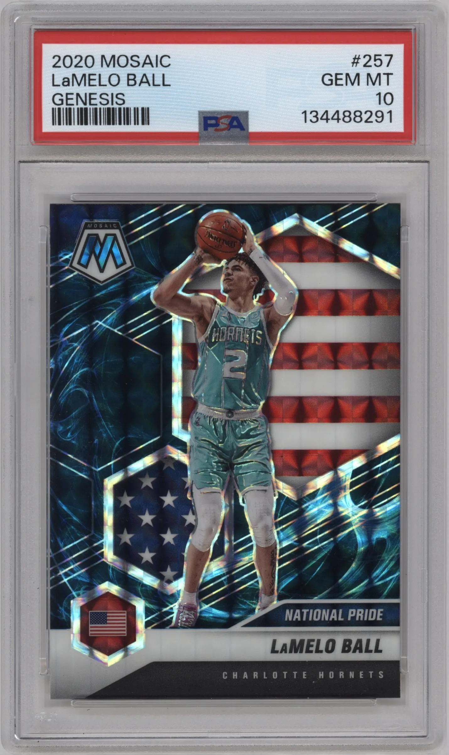 2020 Panini Mosaic LaMelo Ball Genesis #257 PSA 10
