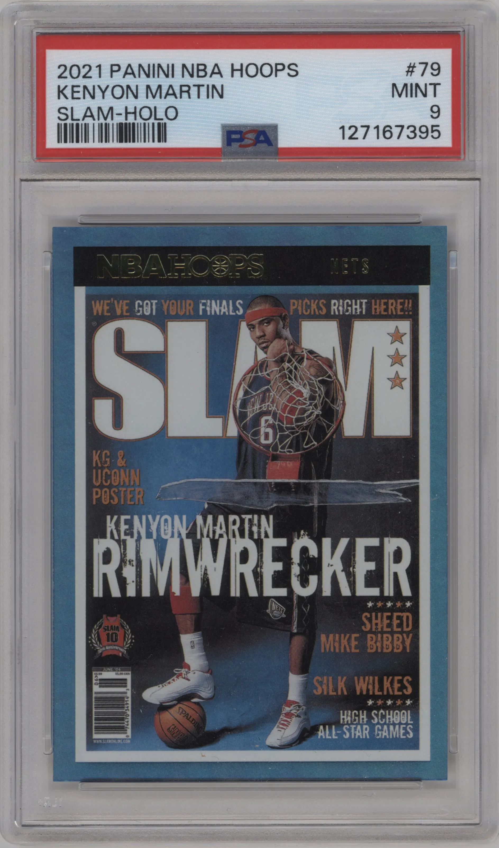 2021 Panini NBA Hoops Slam Kenyon Martin Holo #79 PSA 9