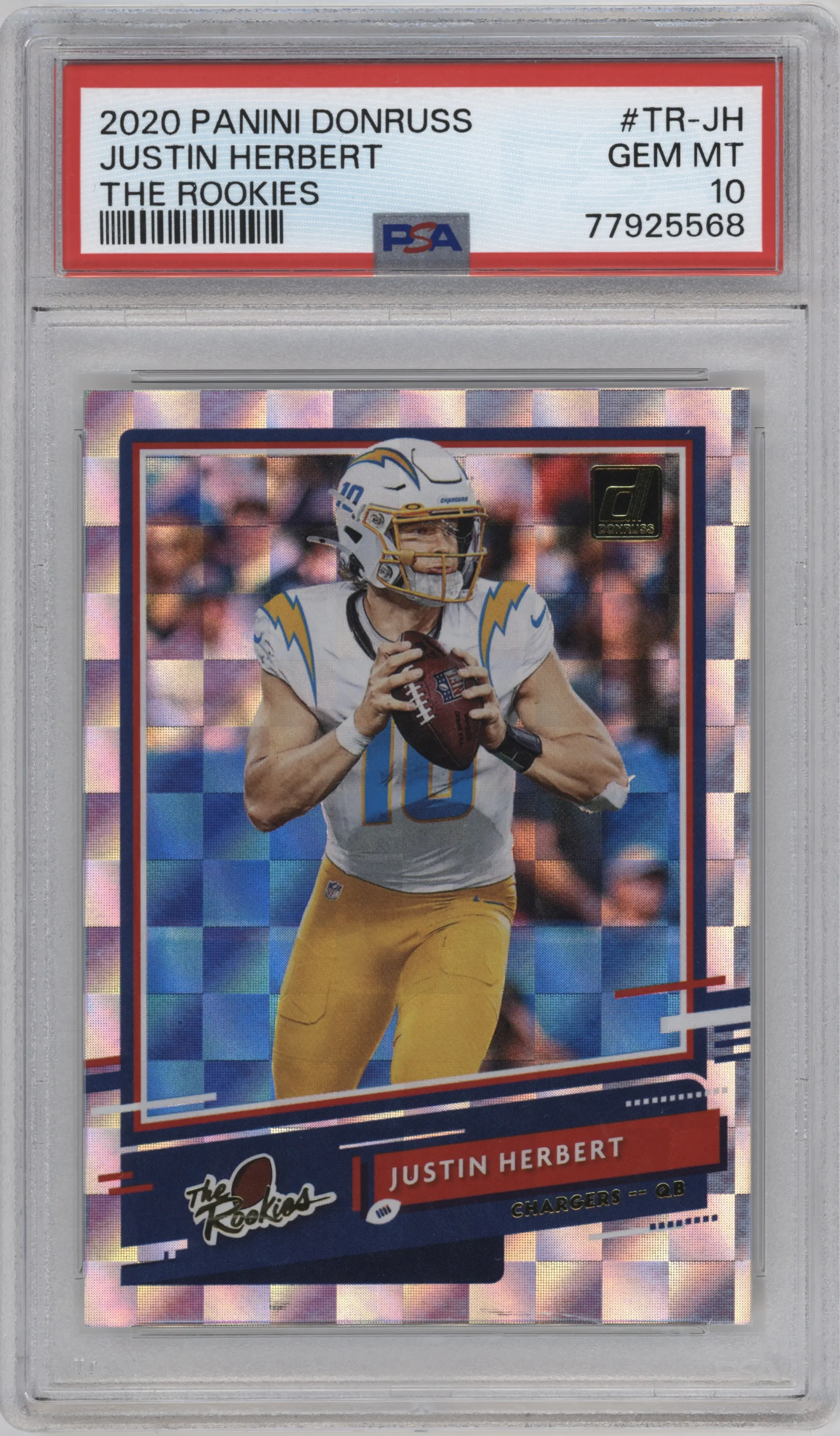 2020 Panini Donruss The Rookies Justin Herbert PSA 10