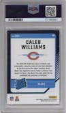 Caleb Williams from the 2024 Donruss Optic set graded by PSA and given an overall grade of 10.