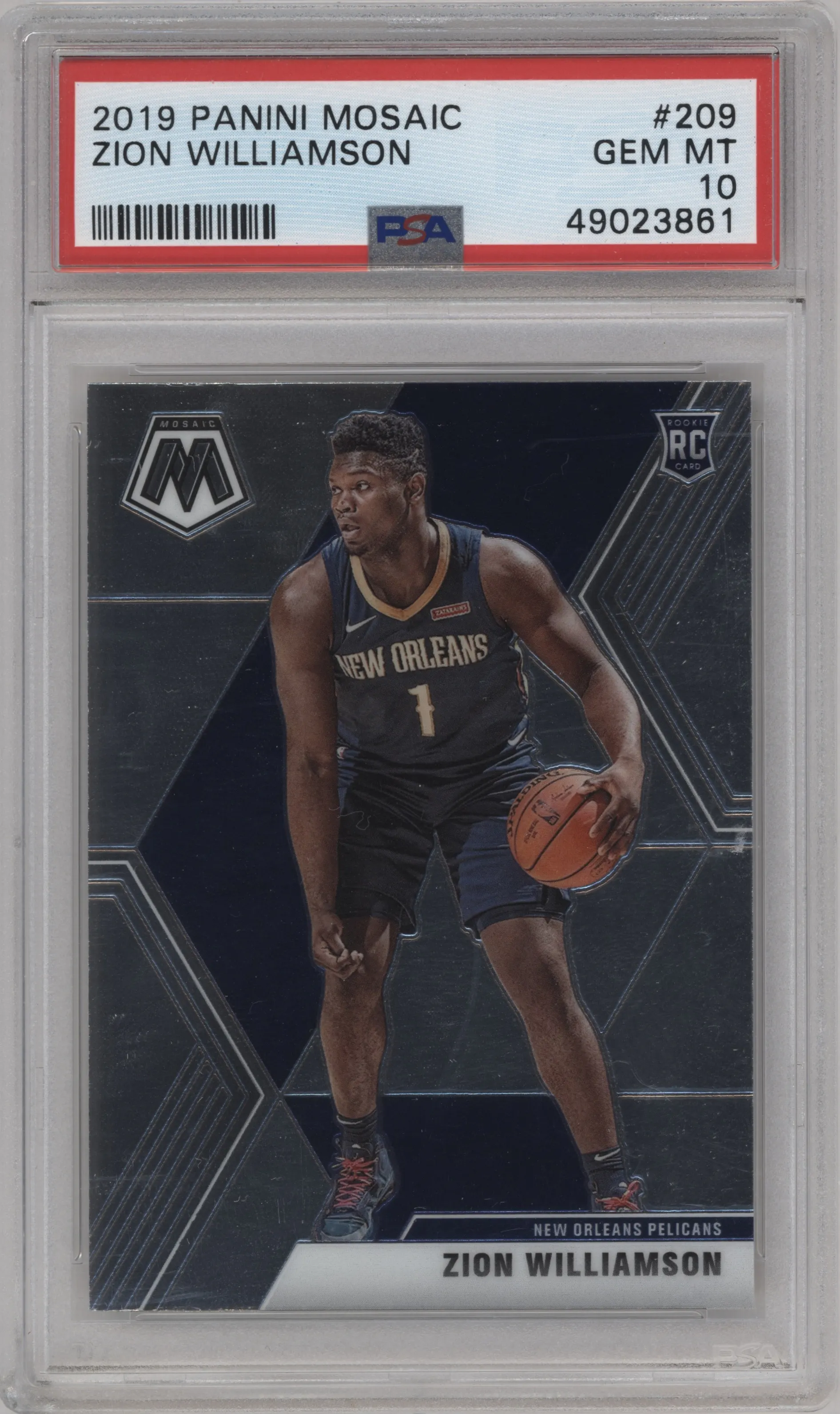 2019 Panini Mosaic Zion Williamson #209 PSA 10