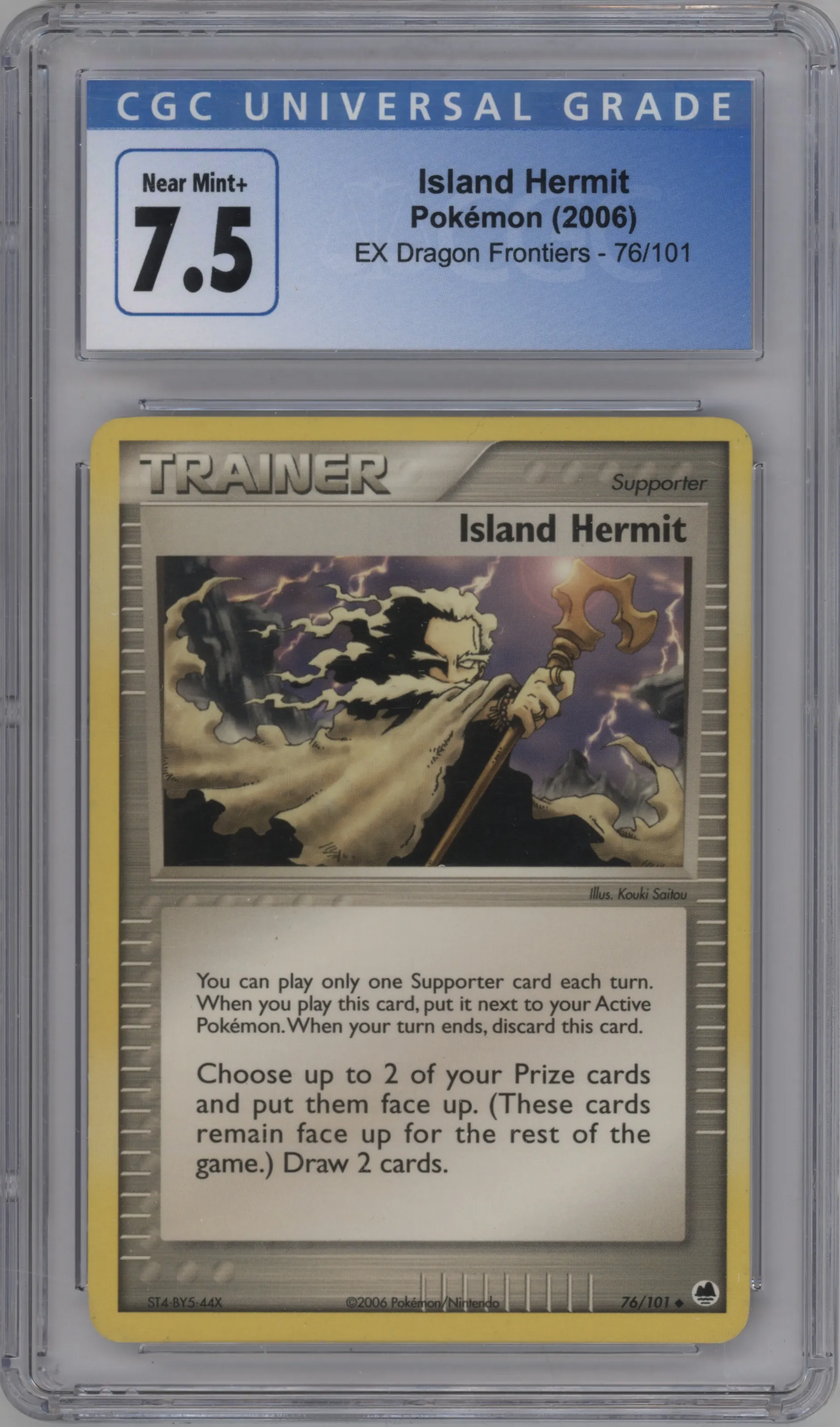 2006 Pokemon EX Dragon Frontiers Island Hermit #76 CGC 7.5