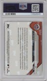 Juan Soto from the 2025 Topps Now set graded by PSA and given an overall grade of 10.
