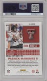 Patrick Mahomes II from the 2017 Panini Score set graded by PSA and given an overall grade of 9.