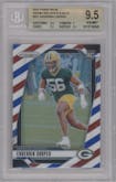 Edgerrin Cooper from the 2024 Panini Prizm set featuring a Red White Blue Prizm parallel graded by Beckett and given an overall grade of 9.5.