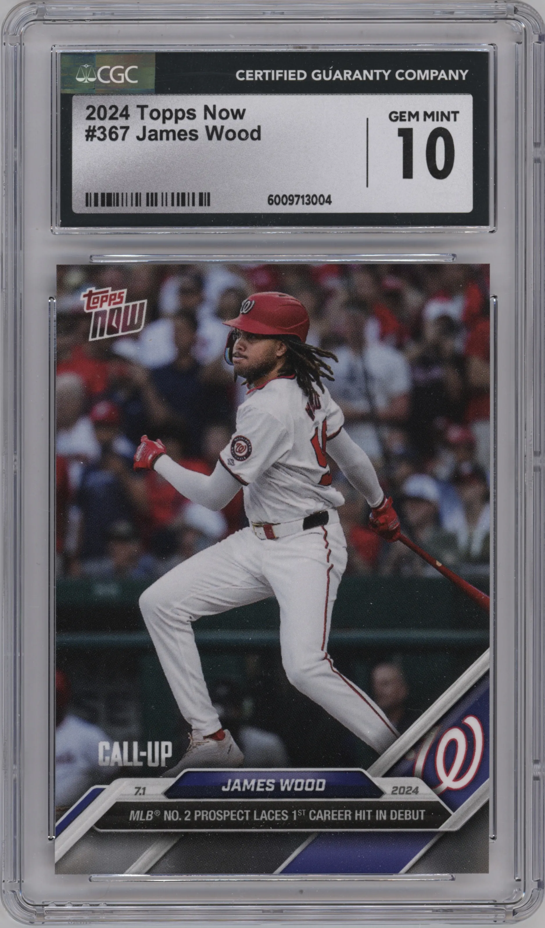 2024 Topps Now James Wood #367 CGC 10