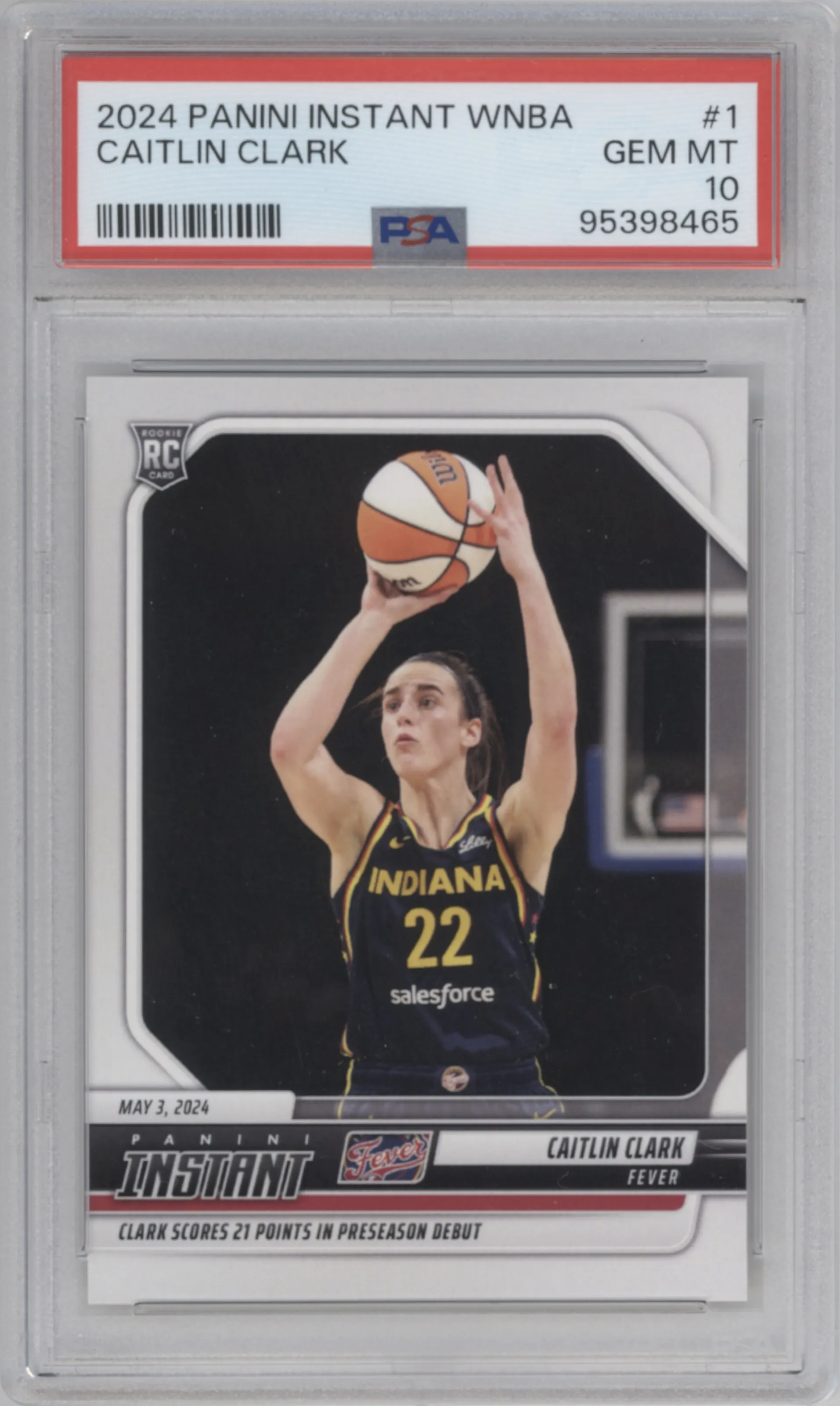 2024 Panini Instant WNBA Caitlin Clark #1 PSA 10