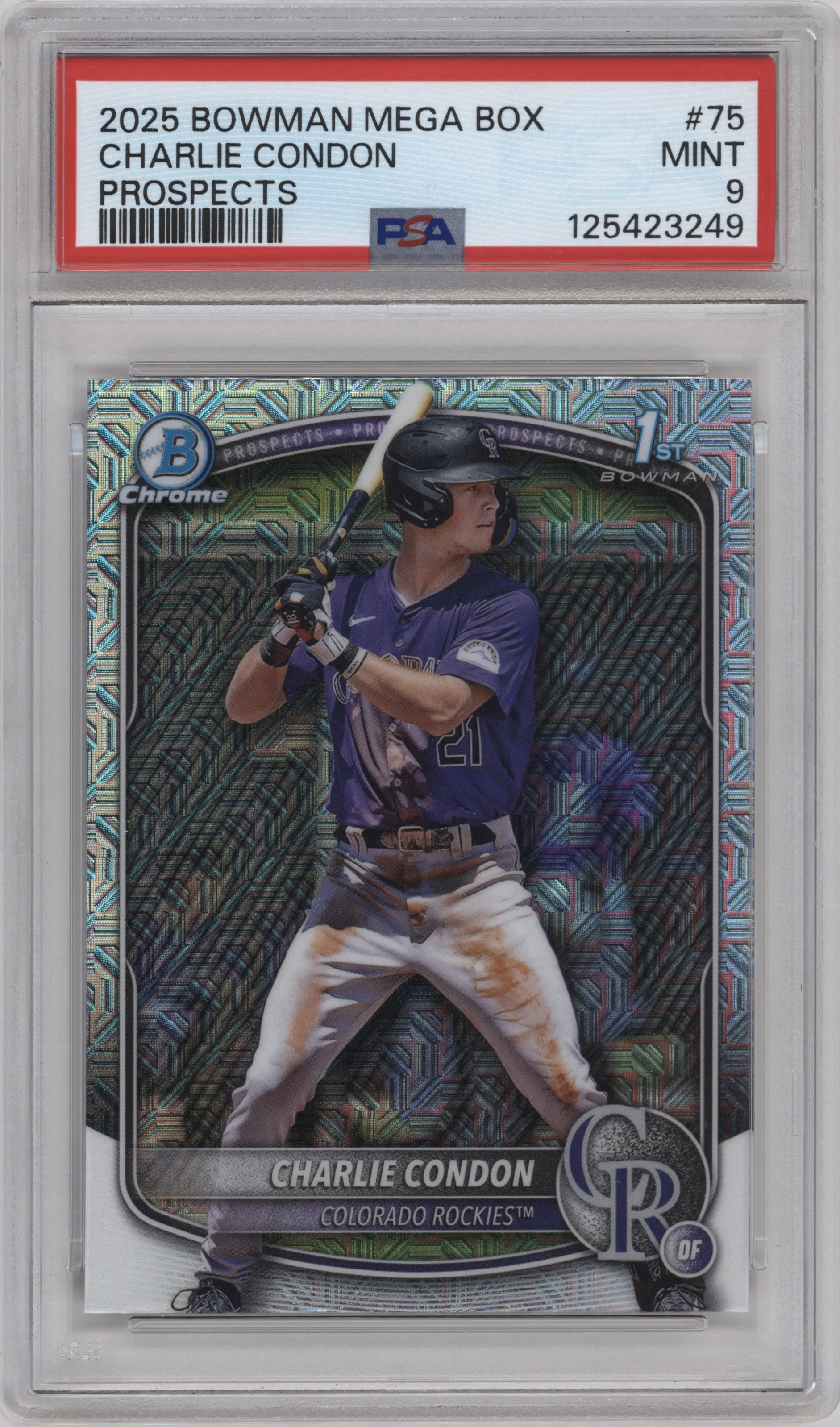 2025 Bowman Mega Box Chr.Pros. Charlie Condon #BCP-75 PSA 9