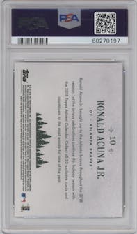 Ronald Acuna Jr. from the 2018 Topps Advent Calendar set graded by PSA and given an overall grade of 10.