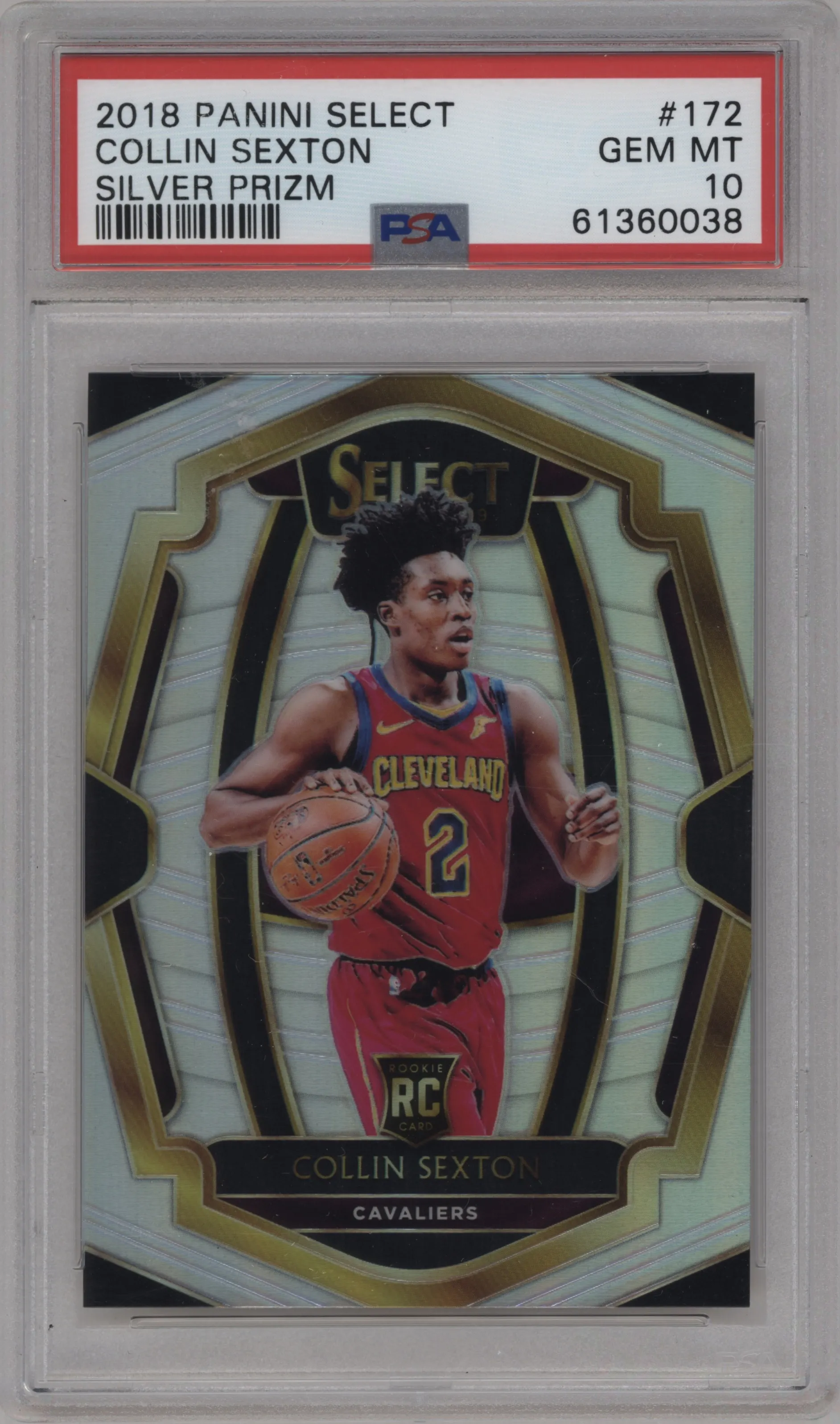 2018 Panini Select Pre.Lvl. Collin Sexton Silver Prizm PSA 10