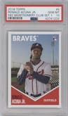Ronald Acuna Jr. from the 2018-19 Topps 582 Montgomery Club set graded by PSA and given an overall grade of 10.