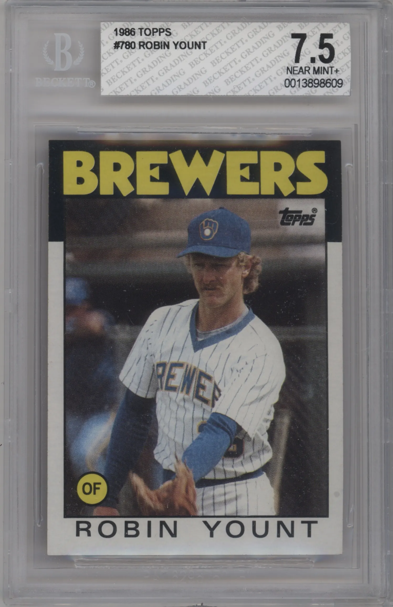 1986 Topps Robin Yount #780 BGS 7.5