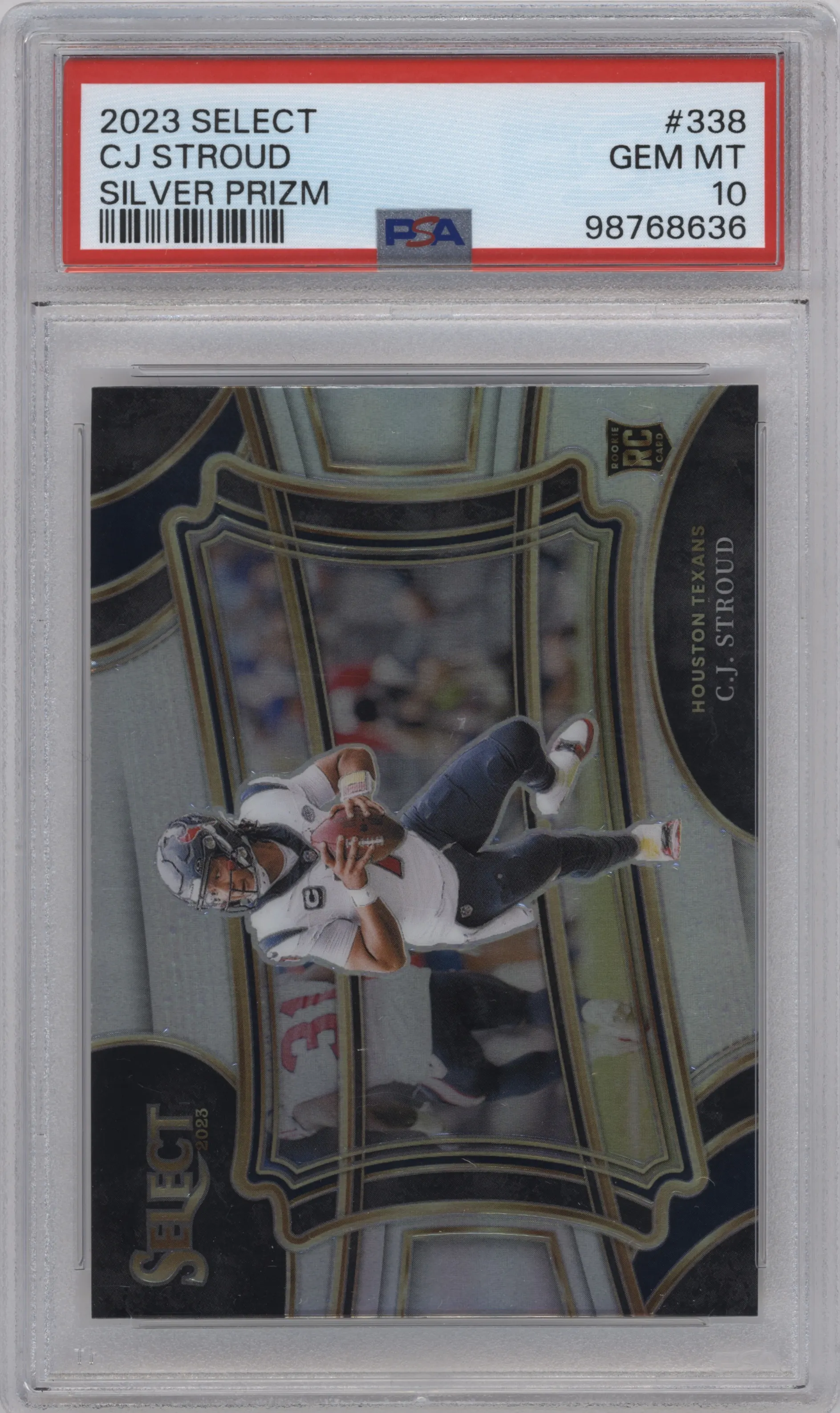2023 Panini Select Field Lvl. C.J. Stroud Silver Prizm PSA 10