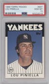 Lou Piniella from the 1986 Topps Traded set graded by PSA and given an overall grade of 10.