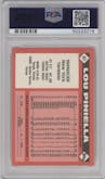 Lou Piniella from the 1986 Topps Traded set graded by PSA and given an overall grade of 10.