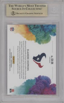 DeAndre Hopkins from the 2019 Panini Prizm set graded by Beckett and given an overall grade of 9.5.