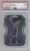 Tyrese Haliburton from the 2020-21 Panini Prizm set featuring a Silver Prizm parallel graded by PSA and given an overall grade of 9.