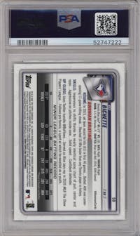 Bo Bichette from the 2020 Bowman Chrome set graded by PSA and given an overall grade of 10.