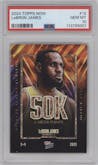 LeBron James from the 2024-25 Topps Now set graded by PSA and given an overall grade of 10.