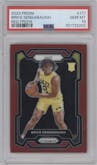 Brice Sensabaugh from the 2023-24 Panini Prizm set featuring a Red Prizm parallel graded by PSA and given an overall grade of 10.