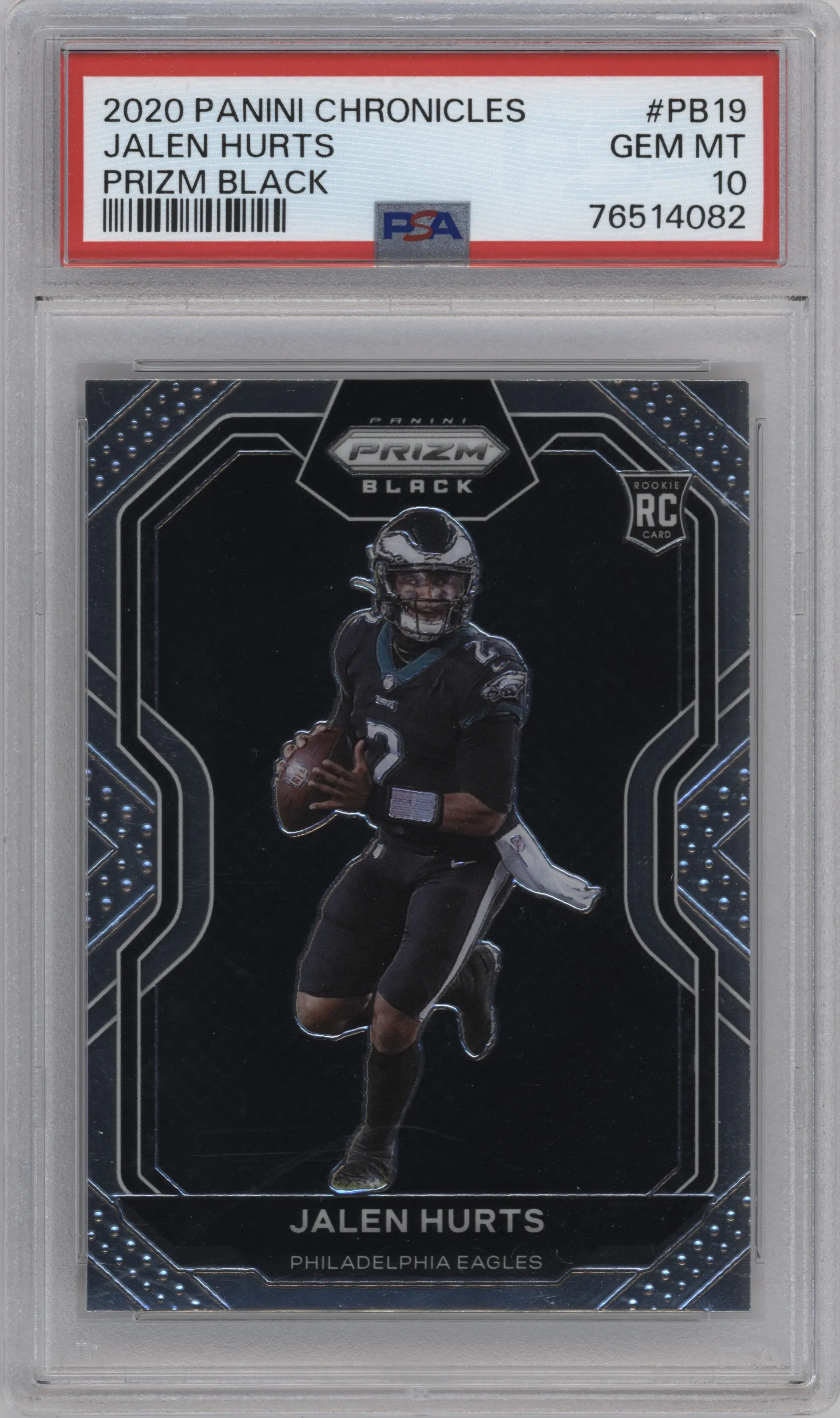 2020 Panini Chronicles Prizm Black Jalen Hurts PSA 10