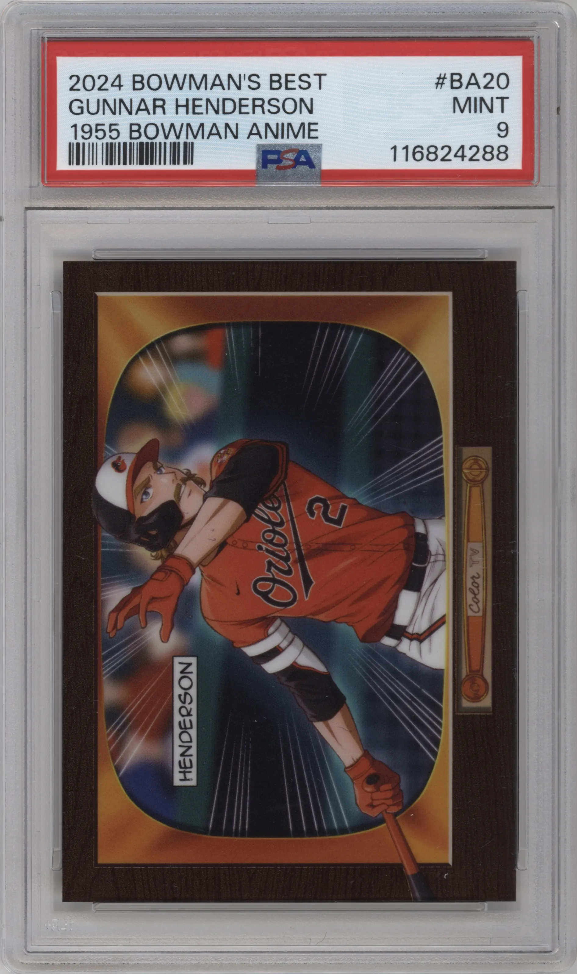 2024 Bowman's Best '55 Anime Gunnar Henderson #BA-20 PSA 9