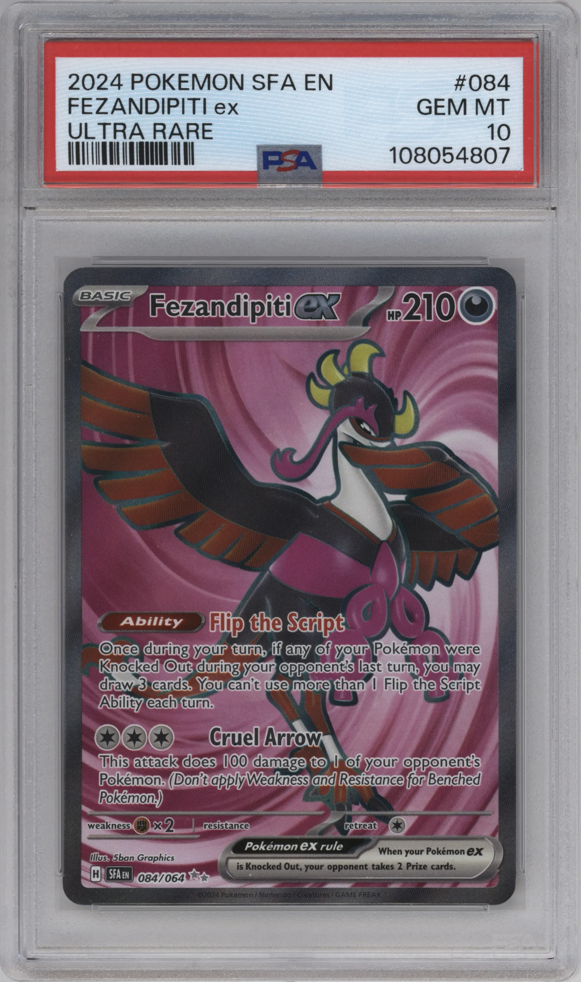 2024 Pokemon SV Shrouded Fable Fezandipiti ex PSA 10