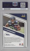 Zach Charbonnet from the 2023 Donruss Elite set featuring a Gold parallel graded by PSA and given an overall grade of 9.