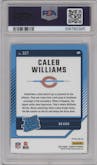 Caleb Williams from the 2024 Donruss set featuring a Pink parallel graded by PSA and given an overall grade of 10.
