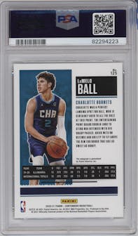 LaMelo Ball from the 2020-21 Panini Contenders set graded by PSA and given an overall grade of 10.