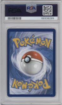 Mew VMAX from the 2021 Pokemon SWSH set graded by PSA and given an overall grade of 10.