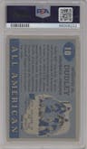 Bill Dudley from the 1955 Topps All-American set graded by PSA and given an overall grade of 8.