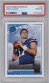 Josh Allen from the 2018 Panini Donruss set graded by PSA and given an overall grade of 10.