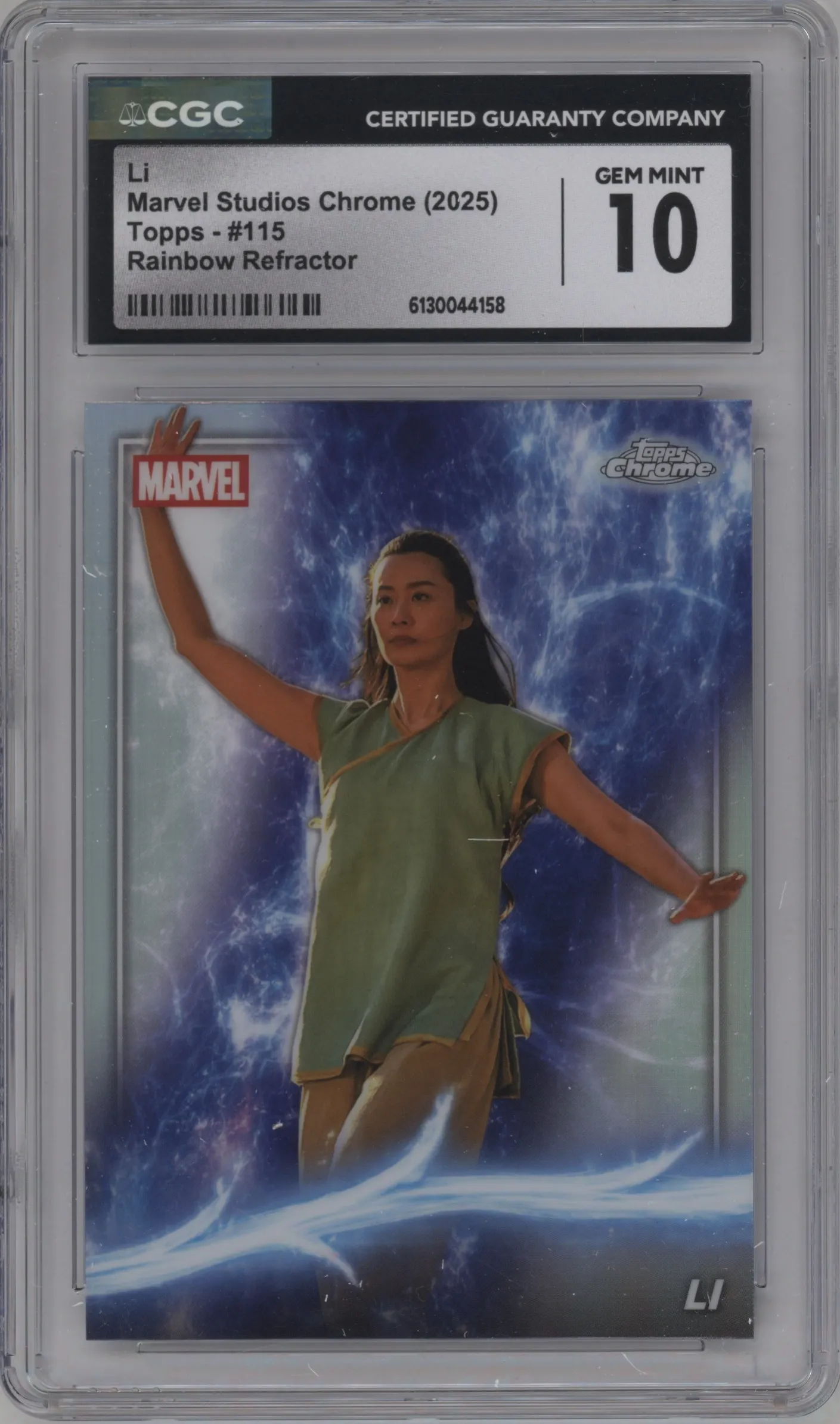 2025 Topps Chrome Marvel Studios Li Rainbow Refractor CGC 10
