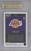 LeBron James from the 2020-21 Panini One and One set graded by Beckett and given an overall grade of 9.5.